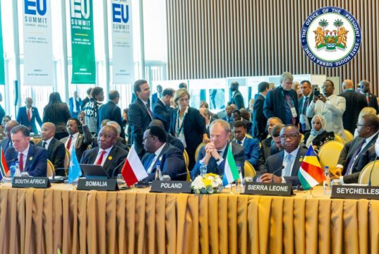 At AU-EU Summit, President Bio Pushes for Peace, Stability, and Equal Partnership President BIo