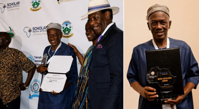 Bai Bai Sesay receive Scholar Africa Media Awards